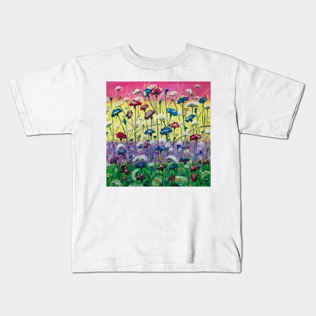 Cornflower field Kids T-Shirt by NataliaShchip